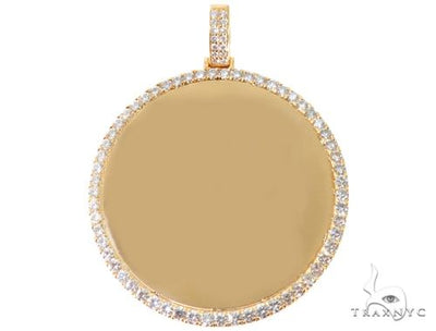 14K Gold Customizable Photo Pendant 2.5 inches 64680 - Image 1