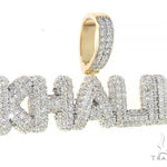 Special Custom Yellow Gold Ice Out Diamonds Name Khali Pendant 65257 - Image 2