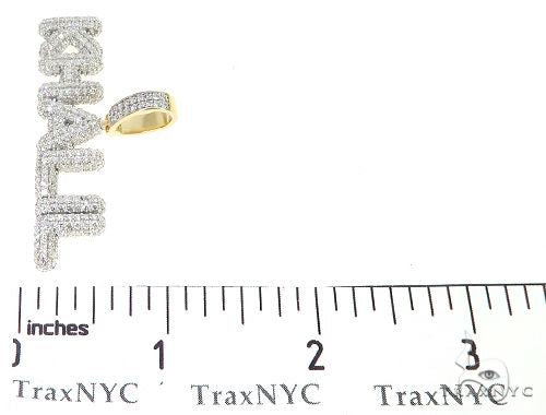 Special Custom Yellow Gold Ice Out Diamonds Name Khali Pendant 65257 - Image 7