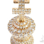 14K Yellow Gold Chess Piece Dimond Pendant 65743 - Image 4