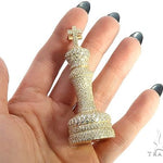 14K Yellow Gold Chess Piece Dimond Pendant 65743 - Image 2