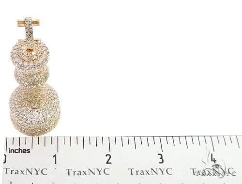 14K Yellow Gold Chess Piece Dimond Pendant 65743 - Image 6