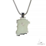 Silver Diamond Jesus Pendant With Franco Chain Set 67426 - Image 3