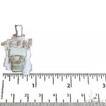 Silver Diamond Jesus Pendant With Franco Chain Set 67426 - Image 4