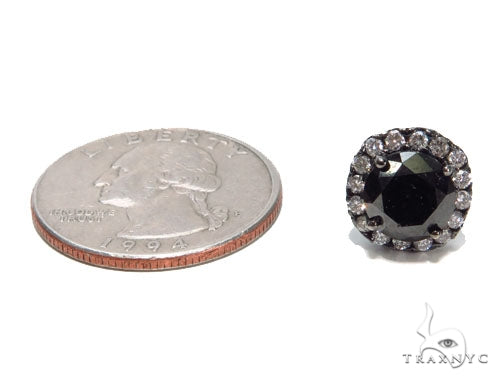 Prong Black Diamond Earrings 41185 - Image 4