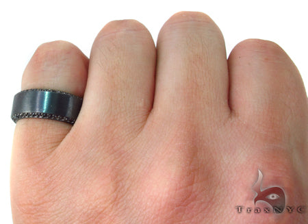Prong Black Diamond Silver Ring 31700 - Image 8