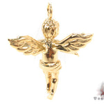 18K Gold Prong Diamond Angel Pendant 34693 - Image 5