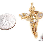 18K Gold Prong Diamond Angel Pendant 34693 - Image 6