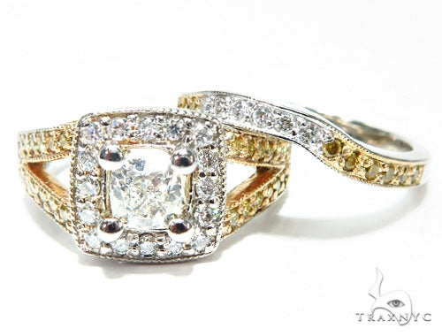 Prong Diamond Wedding Ring Set 41578 - Image 1