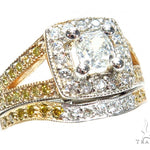 Prong Diamond Wedding Ring Set 41578 - Image 2