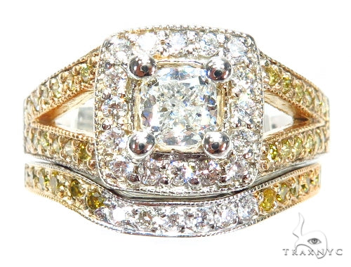 Prong Diamond Wedding Ring Set 41578 - Image 3