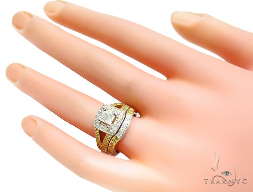 Prong Diamond Wedding Ring Set 41578 - Image 8