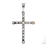 Prong Diamond Aquamarine Cross 44532 - Image 3