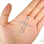 Prong Diamond Aquamarine Cross 44532 - Image 4