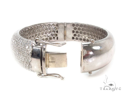 Prong Diamond Bangle Bracelet 36899 - Image 4