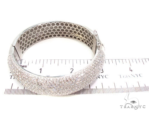 Prong Diamond Bangle Bracelet 36899 - Image 5