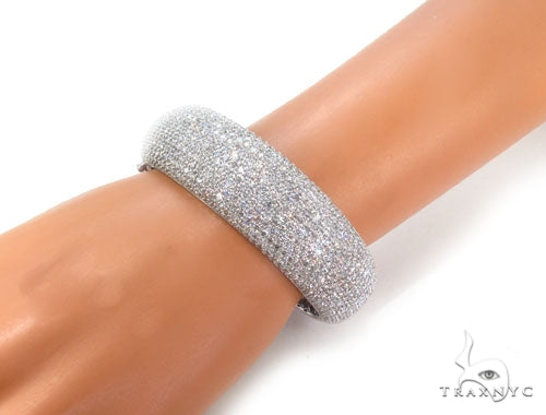 Prong Diamond Bangle Bracelet 36899 - Image 7