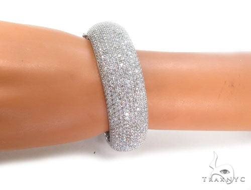 Prong Diamond Bangle Bracelet 36899 - Image 8