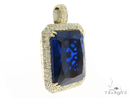 Prong Diamond Blue Fancy Pendant 49017 - Image 2