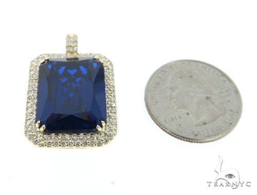 Prong Diamond Blue Fancy Pendant 49017 - Image 5