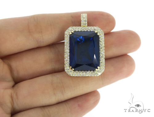 Prong Diamond Blue Fancy Pendant 49017 - Image 6