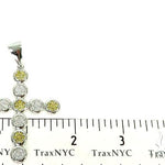 Prong Diamond Canary Cross Pendant 66046 - Image 6