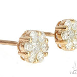 Prong Diamond Cluster Earrings 56909 - Image 2