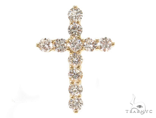 Prong Diamond Cougar Cross Crucifix 37430 - Image 1