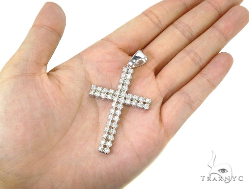 Prong Diamond Cross Crucifix 39273 - Image 7