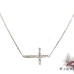 Prong Diamond Cross Crucifix Necklace 32010 - Image 2