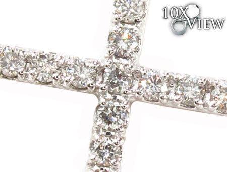Prong Diamond Cross Crucifix Necklace 32010 - Image 3
