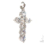 Prong Diamond Cross Crucifix Necklace Set 44601 - Image 2