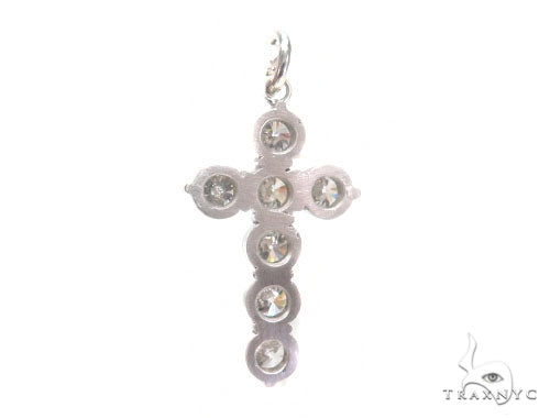 Prong Diamond Cross Crucifix Necklace Set 44601 - Image 4