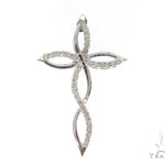Prong Diamond Cross Crucifix Pendant 45552 - Image 1