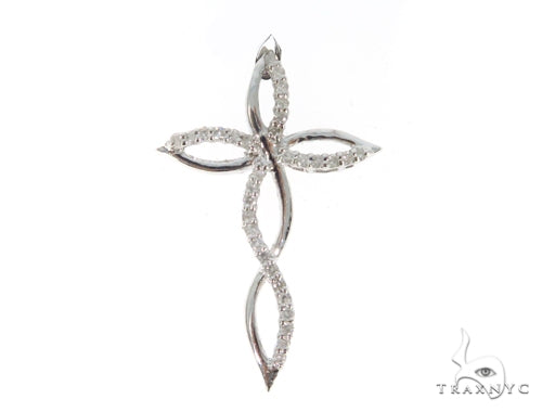 Prong Diamond Cross Crucifix Pendant 45552 - Image 1