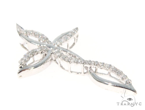 Prong Diamond Cross Crucifix Pendant 45552 - Image 2