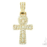 14K Gold Diamond Ankh Cross 65849 - Image 1