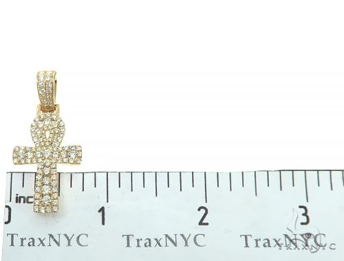 14K Gold Diamond Ankh Cross 65849 - Image 6