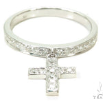 Prong Diamond Cross Crucifix Ring 39754 - Image 6