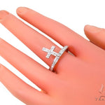 Prong Diamond Cross Crucifix Ring 39754 - Image 9