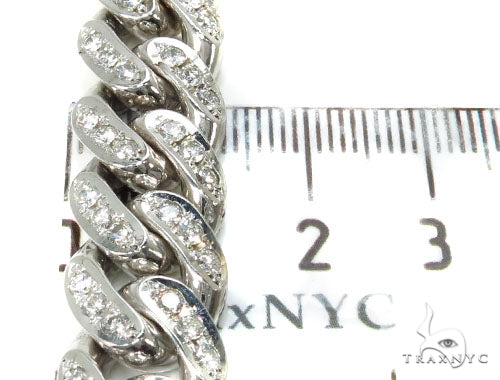 Prong Diamond Cuban Chain 30 Inches 13mm   39810 - Image 6