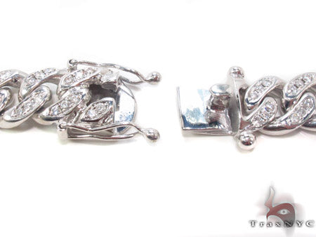 Prong Diamond Cuban Chain 32 Inches 13mm   33724 - Image 6