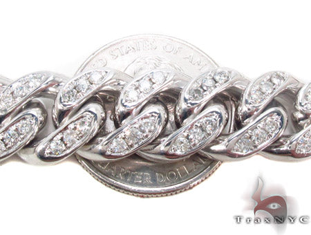 Prong Diamond Cuban Chain 32 Inches 13mm   33724 - Image 7