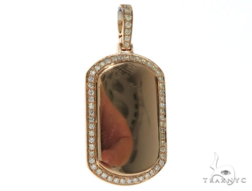 Prong Diamond Dog Tag Pendant 58605 - Image 2
