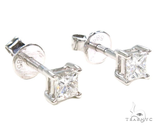 Luminara Studs Prong Diamond Earrings 39849 - Image 2