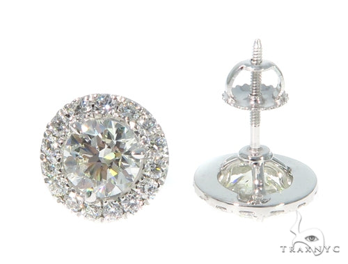 Prong Diamond Earrings 48997 - Image 4
