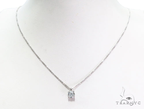 Prong Diamond Earrings & Necklace Set 43165 - Image 11