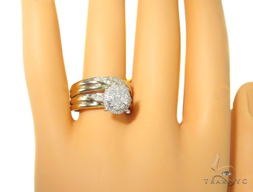 Prong Diamond Engagement Couple Ring Set 43999 - Image 10