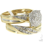 Prong Diamond Engagement Couple Ring Set 43999 - Image 3