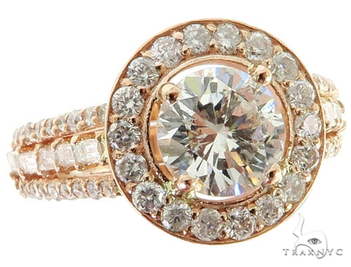 Prong Diamond Engagement Halo Ring 57040 - Image 1